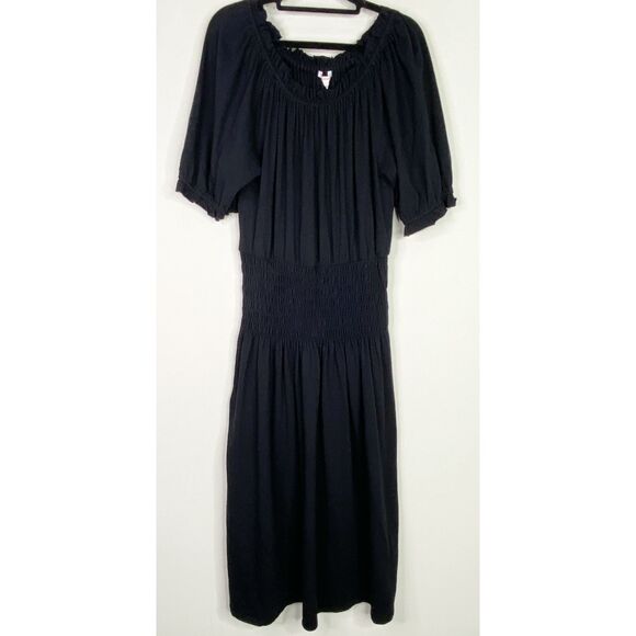 New Anthropologie Sundry Smocked Waist Midi Dress Women's Size Medium - Picture 1 of 9